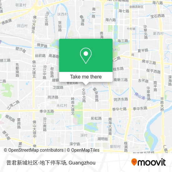普君新城社区-地下停车场 map