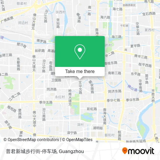 普君新城步行街-停车场 map
