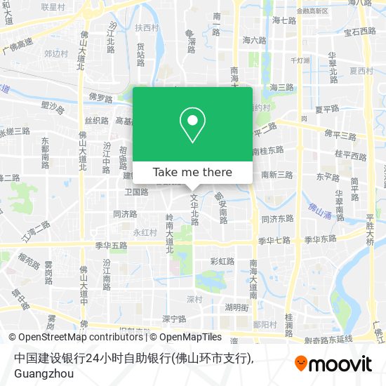 中国建设银行24小时自助银行(佛山环市支行) map