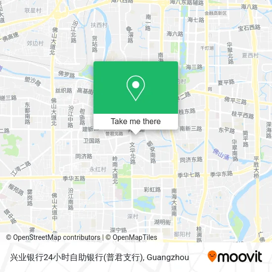 兴业银行24小时自助银行(普君支行) map