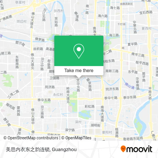 美思内衣东之韵连锁 map