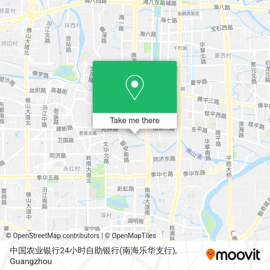 中国农业银行24小时自助银行(南海乐华支行) map