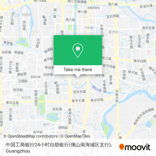 中国工商银行24小时自助银行(佛山南海城区支行) map