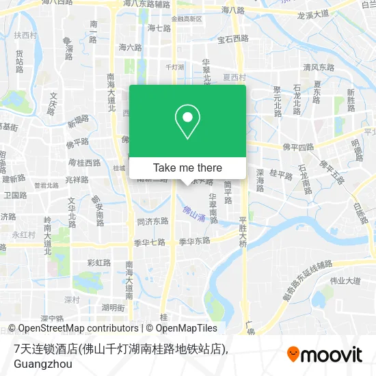 7天连锁酒店(佛山千灯湖南桂路地铁站店) map