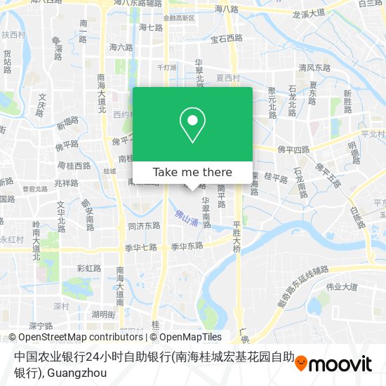 中国农业银行24小时自助银行(南海桂城宏基花园自助银行) map
