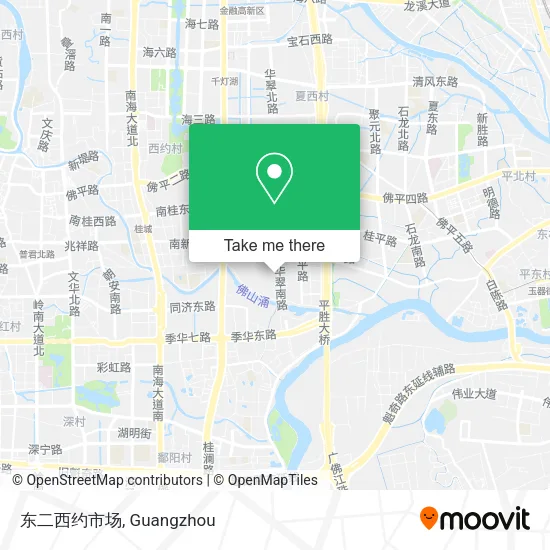 东二西约市场 map