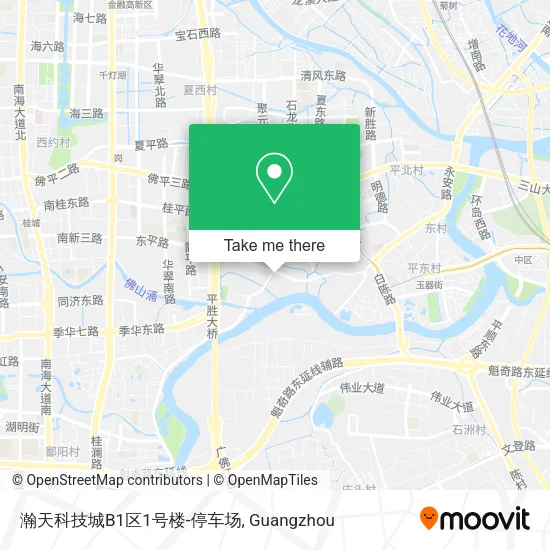 瀚天科技城B1区1号楼-停车场 map