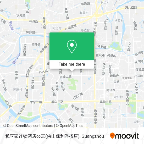 私享家连锁酒店公寓(佛山保利香槟店) map