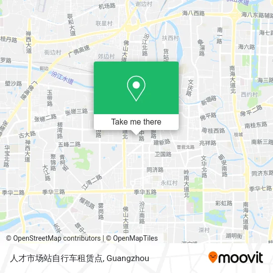 人才市场站自行车租赁点 map