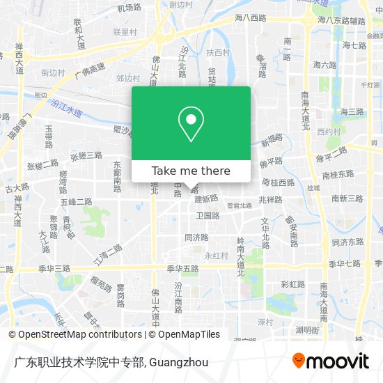 广东职业技术学院中专部 map