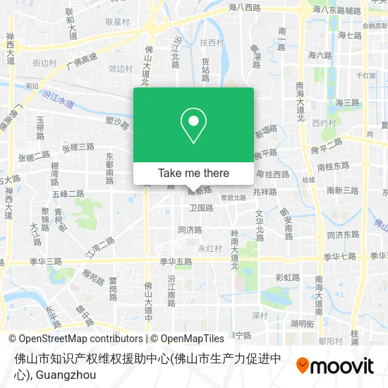 佛山市知识产权维权援助中心(佛山市生产力促进中心) map