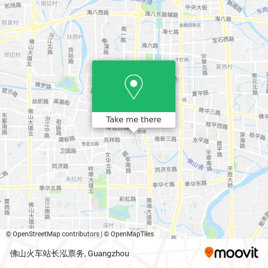 佛山火车站长泓票务 map