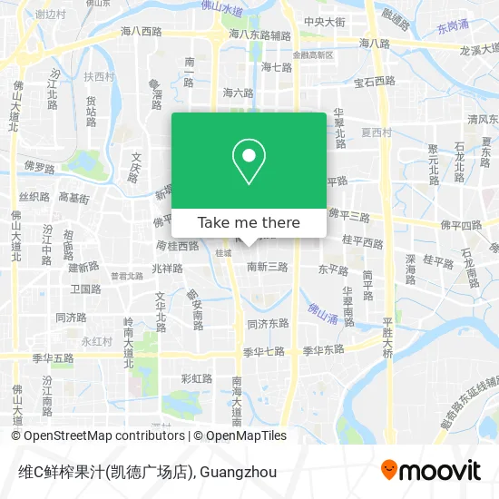维C鲜榨果汁(凯德广场店) map