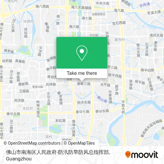 佛山市南海区人民政府-防汛防旱防风总指挥部 map