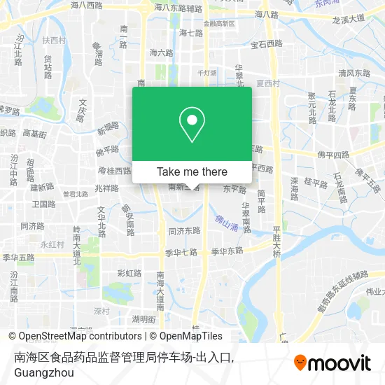 南海区食品药品监督管理局停车场-出入口 map