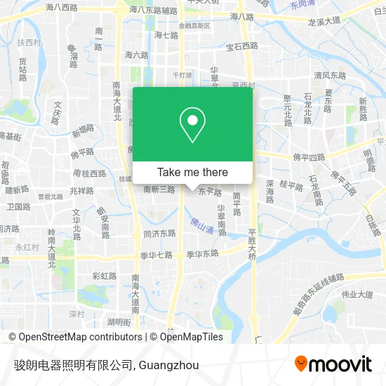 骏朗电器照明有限公司 map