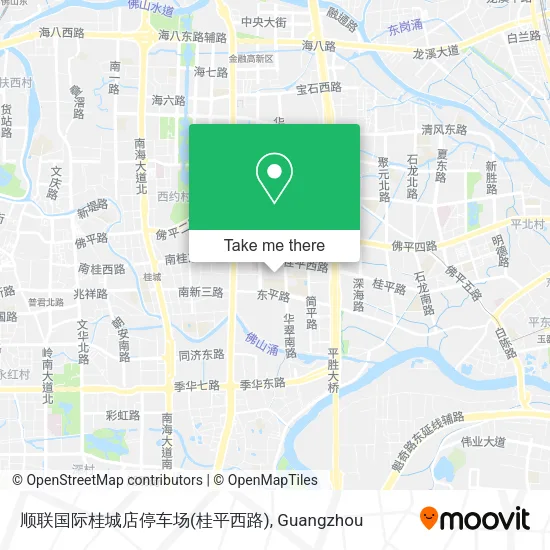 顺联国际桂城店停车场(桂平西路) map