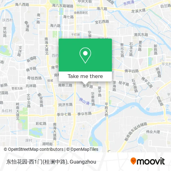 东怡花园-西1门(桂澜中路) map