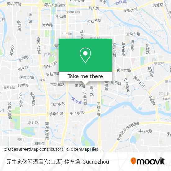 元生态休闲酒店(佛山店)-停车场 map