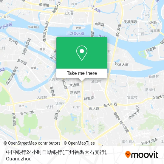 中国银行24小时自助银行(广州番禺大石支行) map
