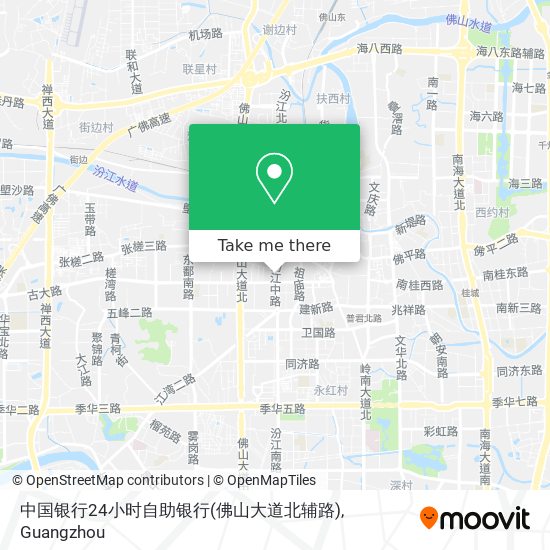 中国银行24小时自助银行(佛山大道北辅路) map
