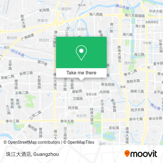 珠江大酒店 map