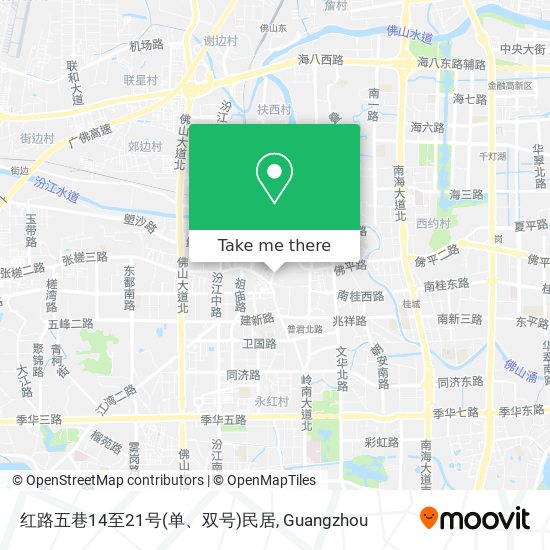 红路五巷14至21号(单、双号)民居 map
