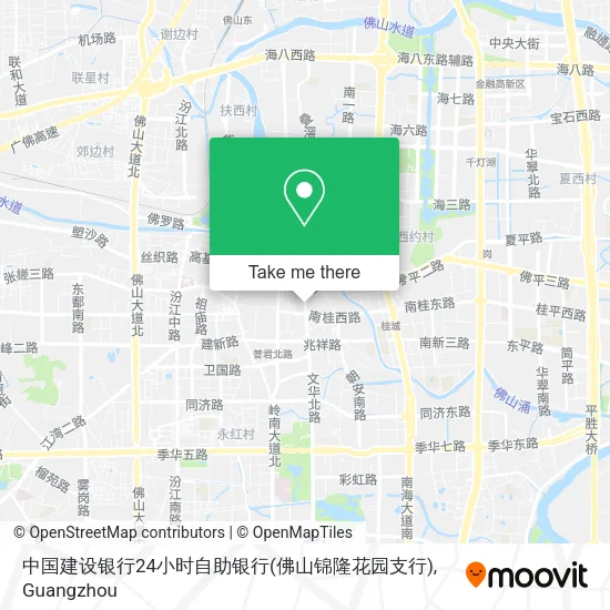 中国建设银行24小时自助银行(佛山锦隆花园支行) map