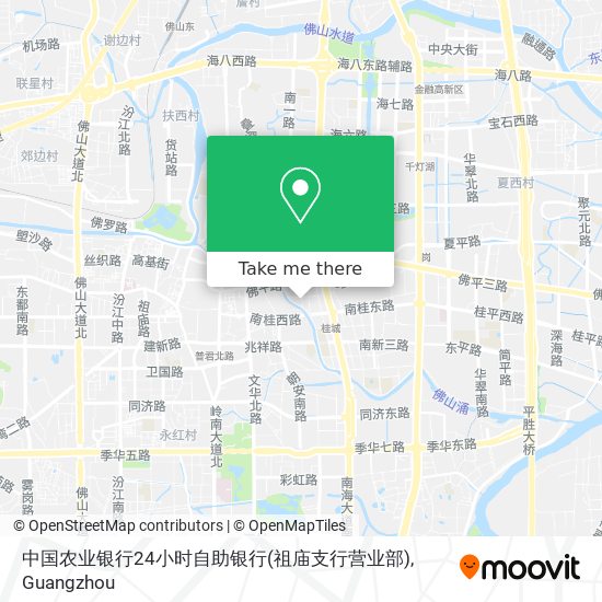 中国农业银行24小时自助银行(祖庙支行营业部) map