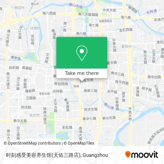 时刻感受美容养生馆(天佑三路店) map