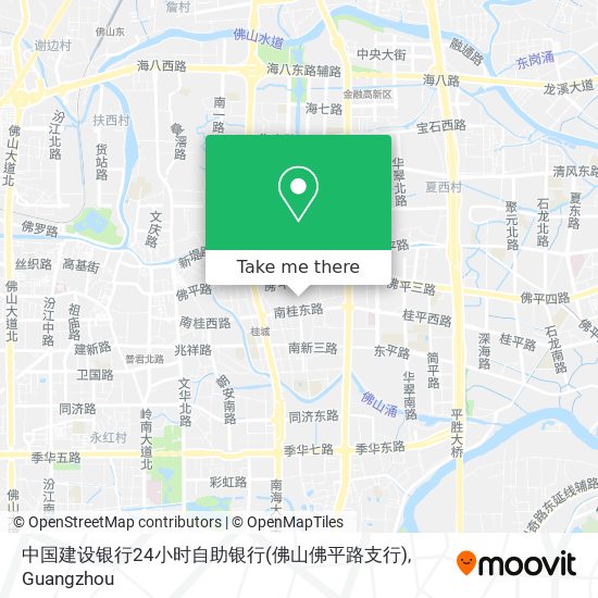 中国建设银行24小时自助银行(佛山佛平路支行) map