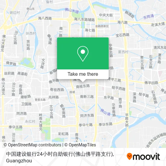 中国建设银行24小时自助银行(佛山佛平路支行) map