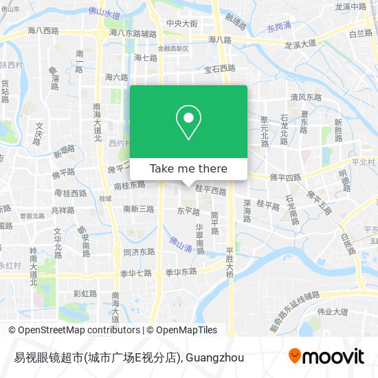 易视眼镜超市(城市广场E视分店) map