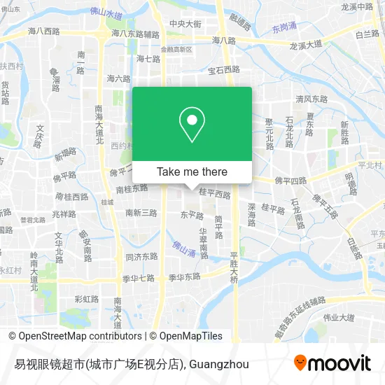 易视眼镜超市(城市广场E视分店) map