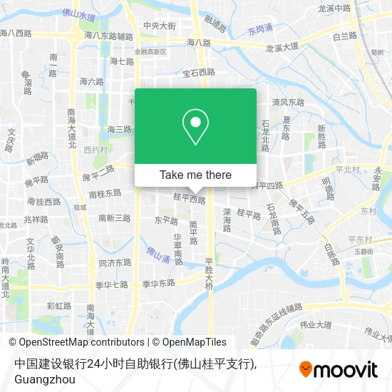 中国建设银行24小时自助银行(佛山桂平支行) map