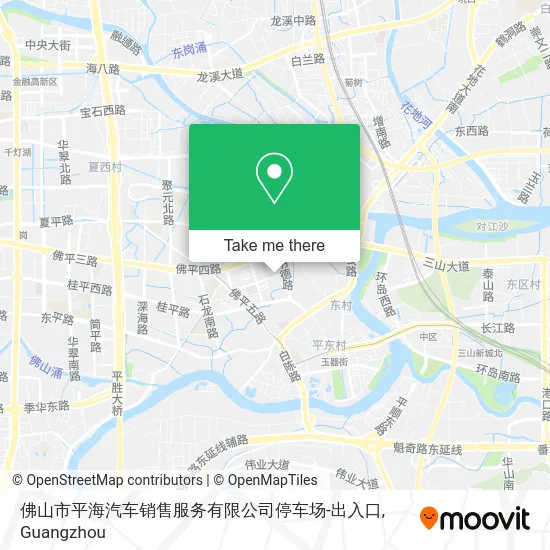 佛山市平海汽车销售服务有限公司停车场-出入口 map