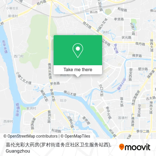 嘉伦光彩大药房(罗村街道务庄社区卫生服务站西) map