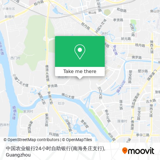中国农业银行24小时自助银行(南海务庄支行) map