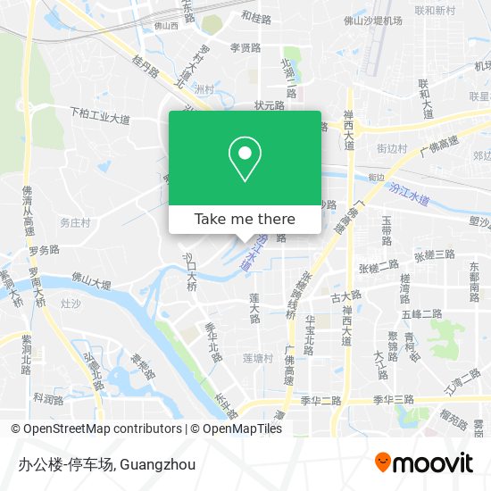 办公楼-停车场 map