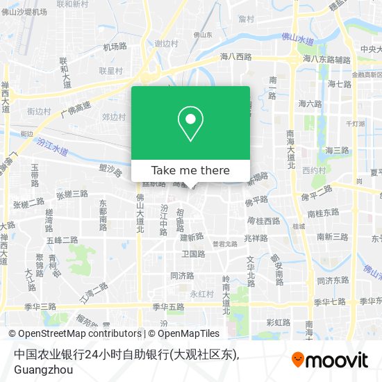 中国农业银行24小时自助银行(大观社区东) map