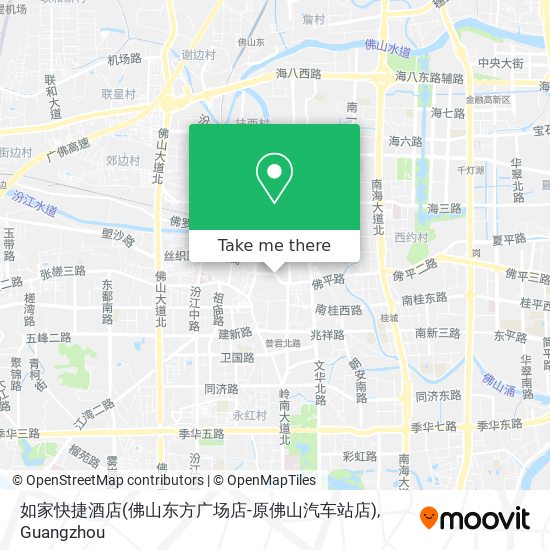 如家快捷酒店(佛山东方广场店-原佛山汽车站店) map