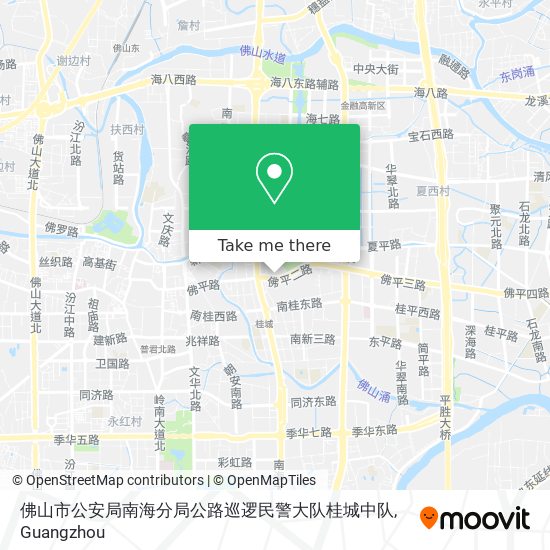 佛山市公安局南海分局公路巡逻民警大队桂城中队 map