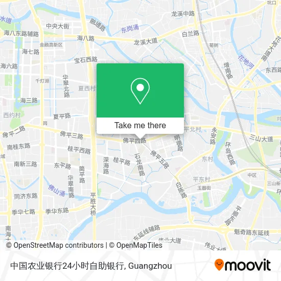 中国农业银行24小时自助银行 map
