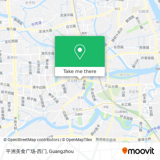 平洲美食广场-西门 map