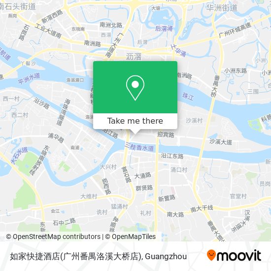 如家快捷酒店(广州番禺洛溪大桥店) map