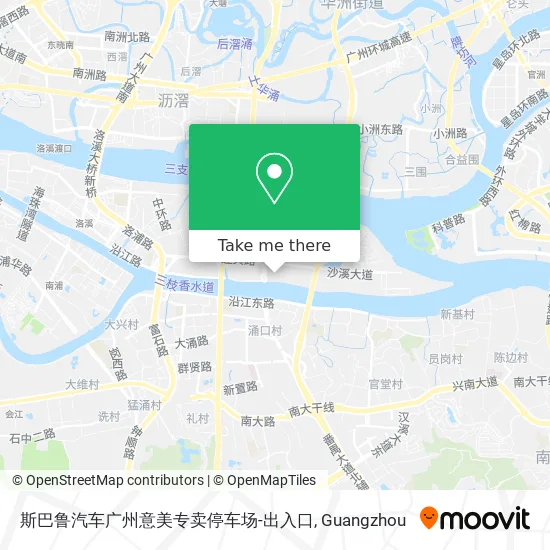 斯巴鲁汽车广州意美专卖停车场-出入口 map