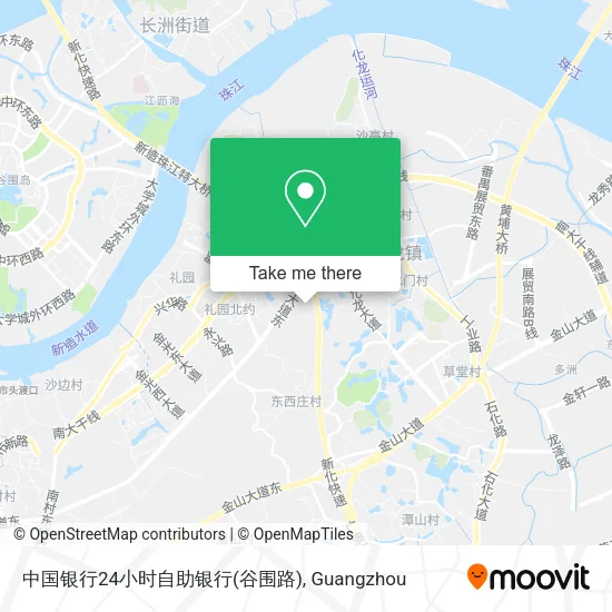 中国银行24小时自助银行(谷围路) map