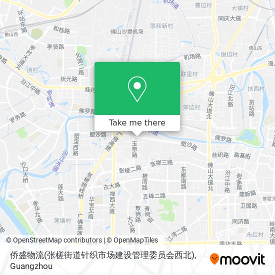 侨盛物流(张槎街道针织市场建设管理委员会西北) map