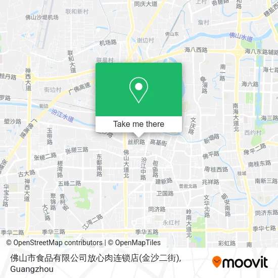 佛山市食品有限公司放心肉连锁店(金沙二街) map