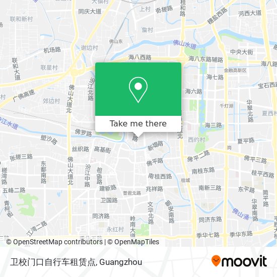 卫校门口自行车租赁点 map